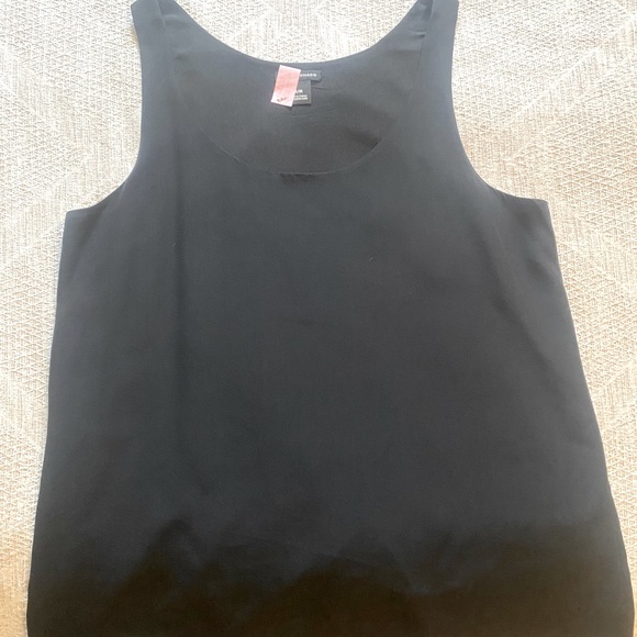 Ladies black 100% silk tank top - Picture 2 of 4